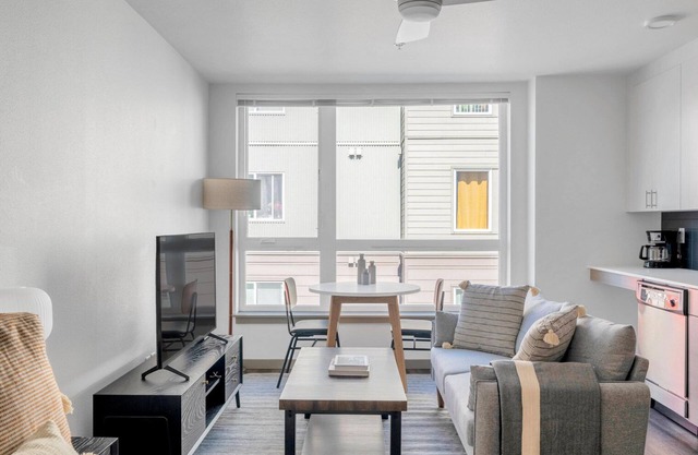 Lovely Columbia City Studio w/ W/D & Gym, near Light Rail, by Blueground