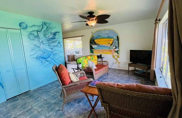 Lovely relaxing home with ocean view and beautiful painted murals