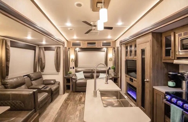 Luxury 3-Bedroom 42' Home on Wheels with Bunk Room & Loft