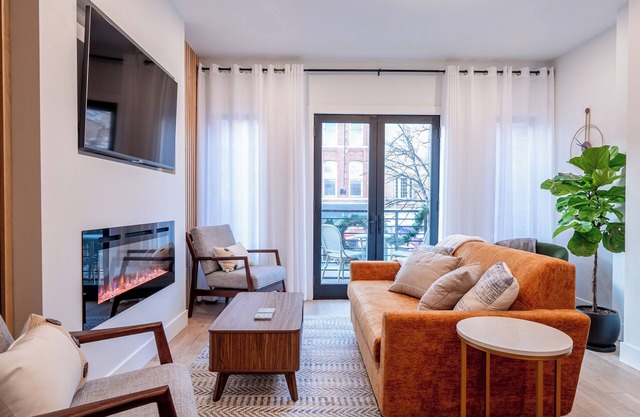 Luxury, downtown Rutland apartment with balcony
