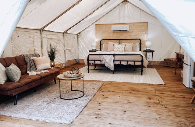 Luxury Glamping tent in Ouachita Mountains