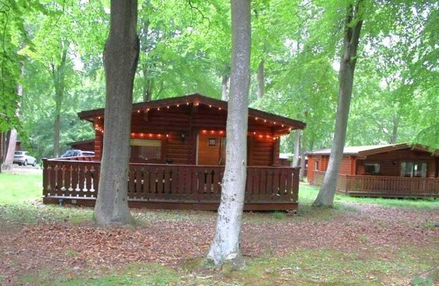 Luxury Log Cabin in a peaceful woodland setting.