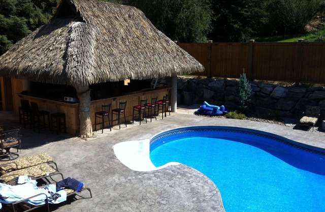 Luxury pool and cabana lake house