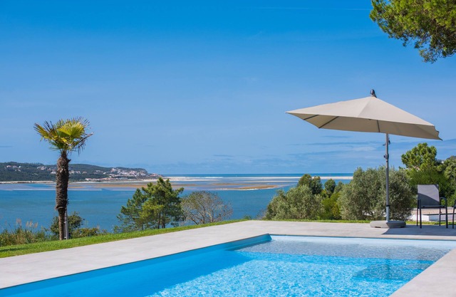 Luxury villa with panoramic views, heated pool, close to lagoon and beach