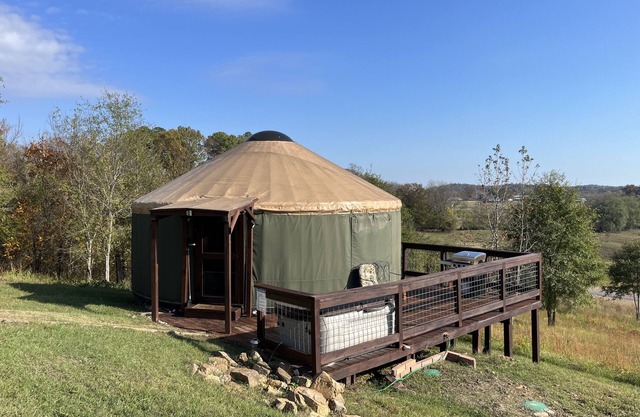 Luxury Yurt for Couples with Hot Tub on Deck