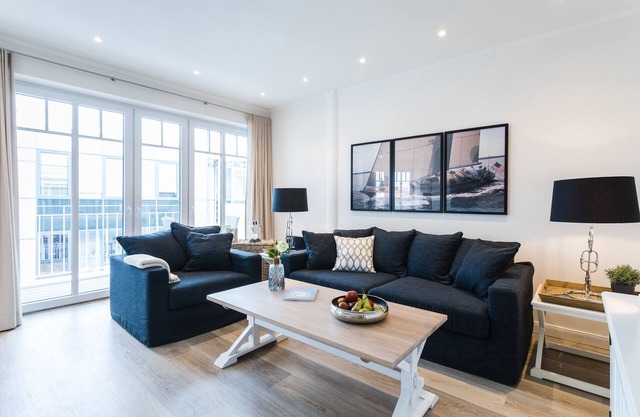Luxus in Top Lage mitten in Büsum - Wohnung Meeresglück mit Blick auf den Hafen