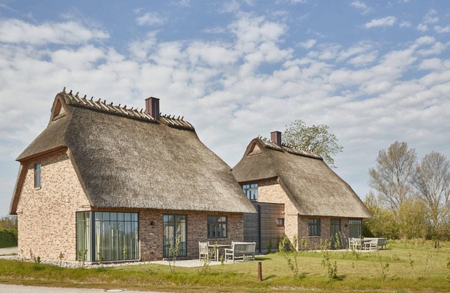 Malerhaus Eisnebel, das Reetdach Doppelhaus für 4-5 Personen mit Wildwiesenblick