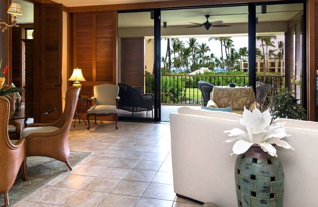 Ocean Front Mauna Lani Resort auf der Terrasse - zu Fuß zu den weißen Sandstränden