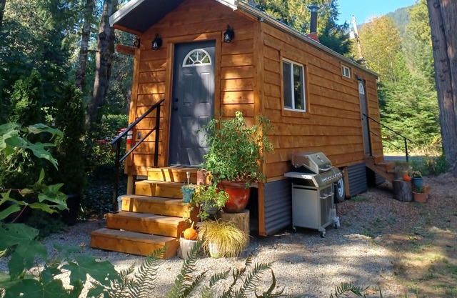 Mckenzie Riverfront Tiny Cabin near Hoodoo, Hotsprings & Loloma!