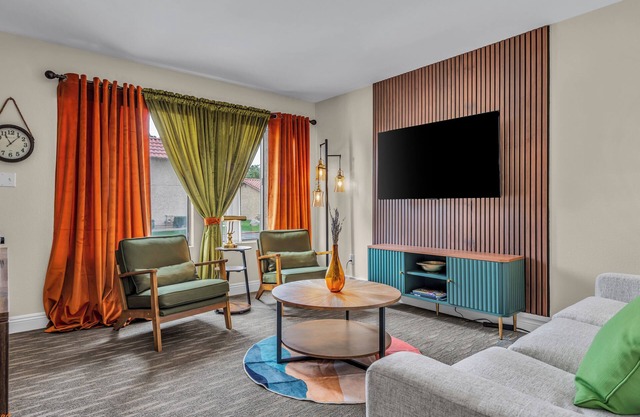 Welcome to your perfect getaway at our charming mid-century style condo