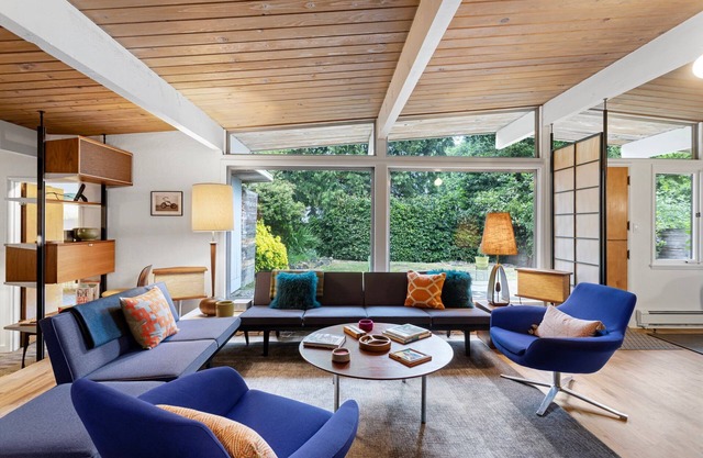 Midcentury Modern Home with Curated Design Details in Leafy North Seattle