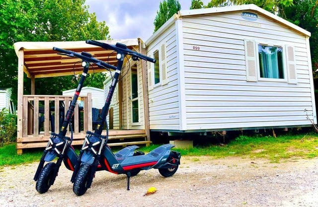 Mobilhome 3 bedrooms 6 pers TV WIFI plot close to entertainment + 2 scooters