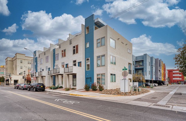 Modern 2 bedroom townhome in Downtown Albuquerque with a rooftop balcony.