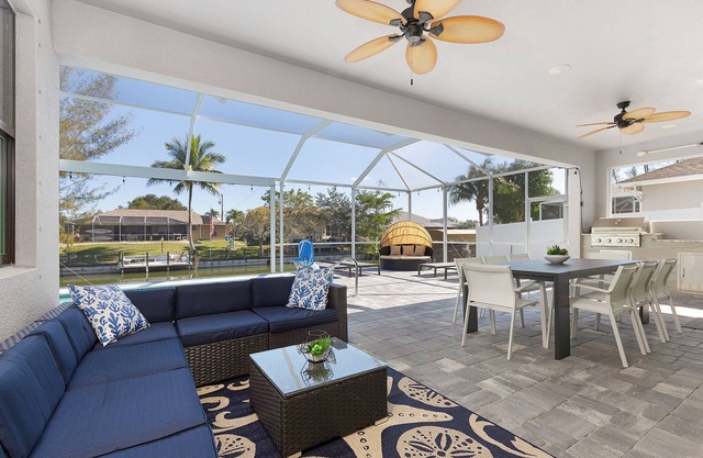 Deluxe 4BD/3BH Waterfront Home with Heated Pool and Golf Access and EV Charger