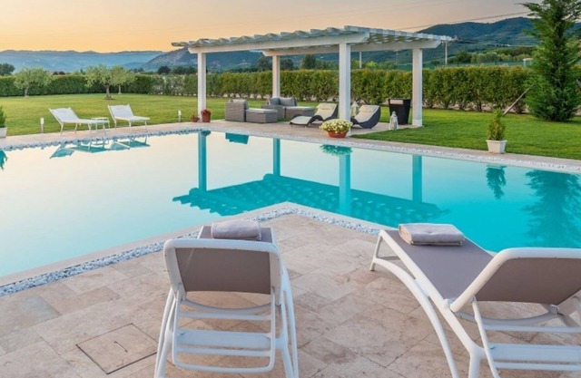 Modern and elegant villa with pool, wellness room