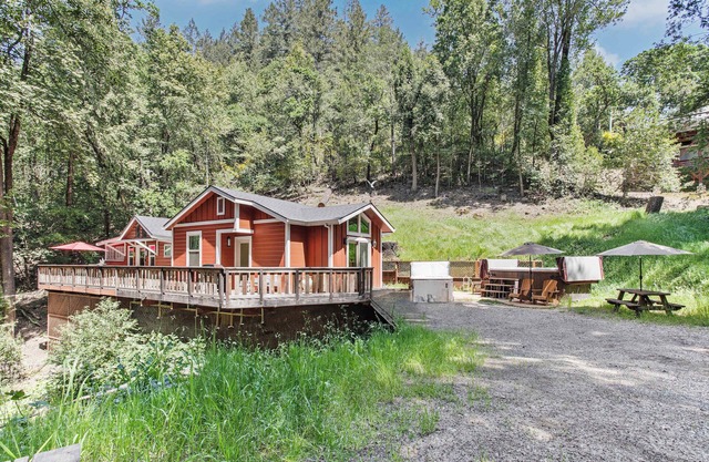 Modern Cabin Retreat w/ Swim Spa, Hot Tub & A/C