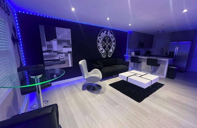 Modern Chrome Heart Haven - Fireplace Bed