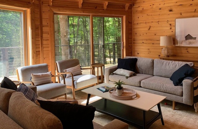 Modern Cottage in the Woods by the beach.