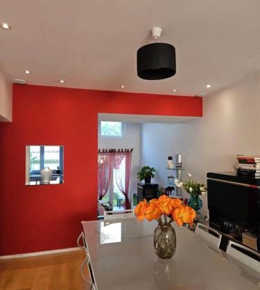 Modern duplex with garden