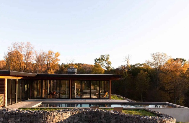 Modern Glass House with Pool & Catskill views in Hudson Valley