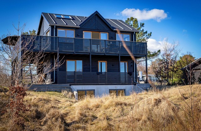 Schönes Ferienhaus für 7 Personen, Meeresblick, in den Dünen an Grenaa Strand