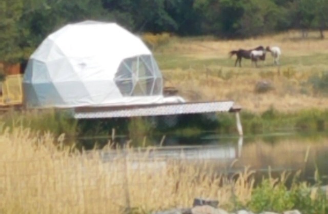 Montana Mountain Memories Geodome 20ft Glamping & Fish Pond