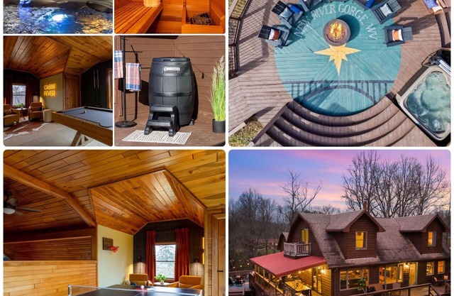 Mountain Mama Cabin Luxury Getaway on NR Gorge Rim! Hot+Cold Tubs/Sauna/Games