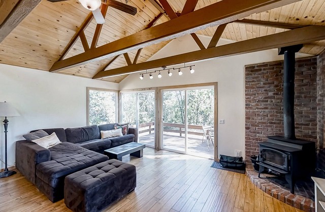 Mountainside home, dog-friendly, with deck, fireplace, washer/dryer, & WiFi