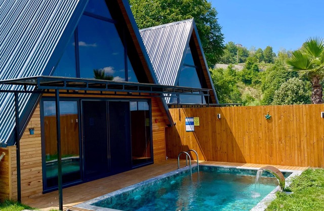 2+1 Heated Private Pool- Lake View - 5 Person Bungalow in Dibektaş