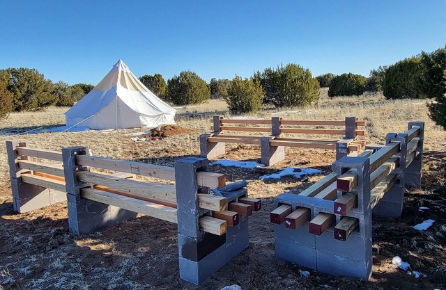 Naturistic Bell Tent with Firepit Overlooking the Mountains!