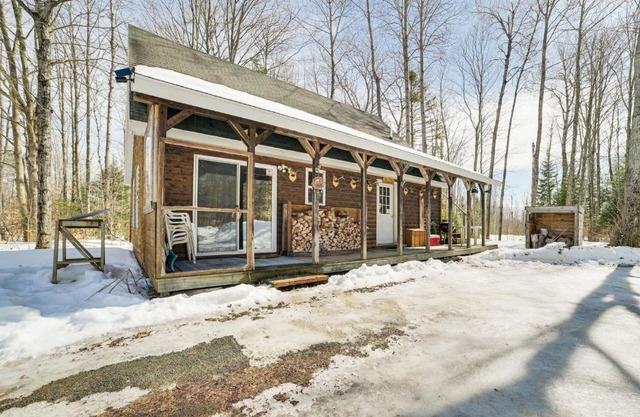 Near Lake Huron Secluded Goetzville Cabin with Deck