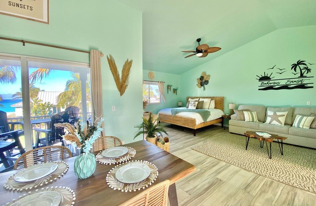 New! Beautiful "Bahamas Sunset" Ocean View! Walk to Pool/Casino! Private Beach