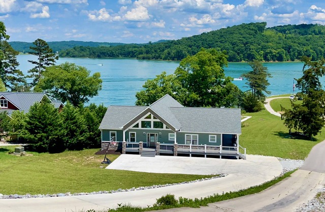 New Construction Modern Lakefront w/ Hot Tub, Covered Deck & 2 Slip Private Dock