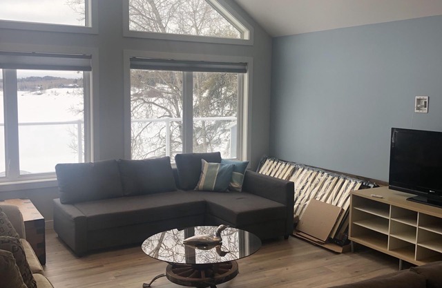 New lake front cottage on Muriel Lake near the Winnipeg River, Kenora, ON.