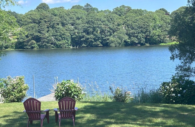 NEW LISTING! Pond Front 4BD--A/C, Deck, Hot Tub & Dock, Right on Queen Sewell Pond