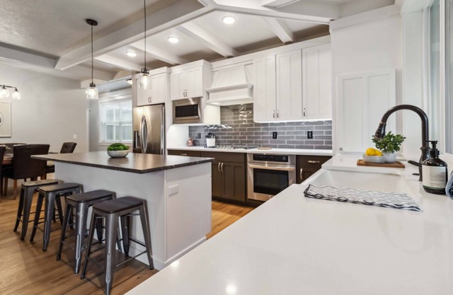 NEW! Peaceful Parkside Escape | High-End Kitchen | Screened Patio | BBQ | Steps to River Greenbelt