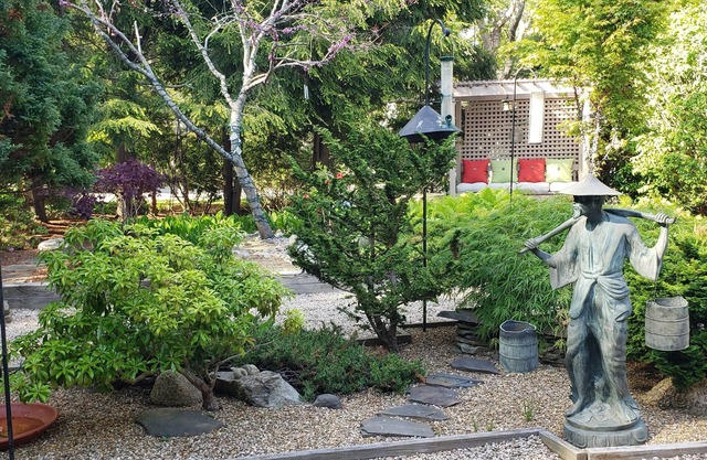 Ein New Seabury Retreat. Von Butchart Gardens inspirierter Garten (Victoria BC,)