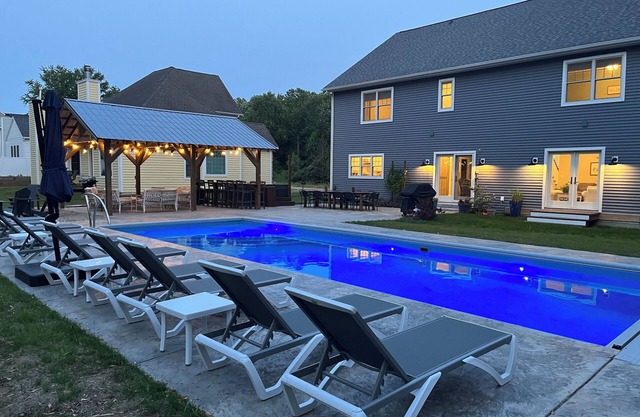 Brand New South Haven Getaway with 16 by 40 inground pool and hot tub