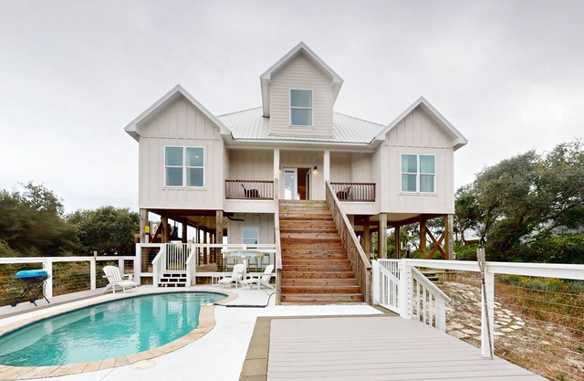 Newly-Built Coastal Oasis with Ocean Views, Deck, Central AC, & WiFi - Dogs OK