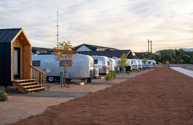 Newly updated Airstream with modern amenities on the bank of the Colorado River.