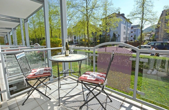 Schönes 1-Zimmer-Appartement im Kurgebiet - Balkon, WLAN, TV, innenstadtnah