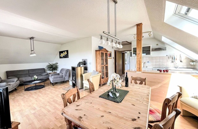 Herrliche Wohnung in einem Ferienhaus für 4 Leute mit W-LAN, TV, Terrasse und Haustiere erlaubt