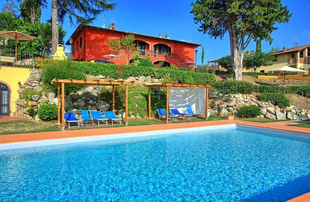 Herrliche Wohnung mit Klimaanlage, Pool, W-LAN, TV, Panoramablick, Parkplatz, bei San Gimignano