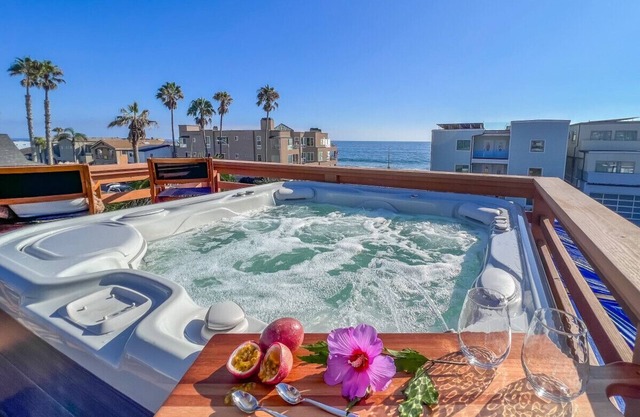 No Cleaning Fee! Ocean View Beach Escape w/ Private SPA, SunDeck, BBQ, Pets ok