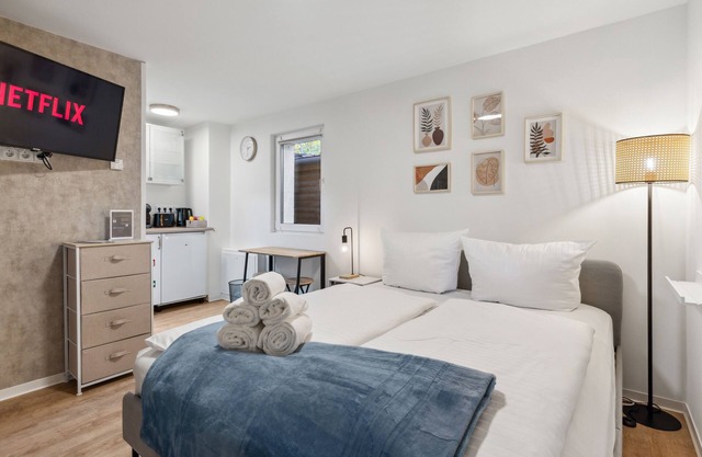 Vorstadtoase - 2 Personen Queensize-Bett, Parken, Netflix, Nähe BER
