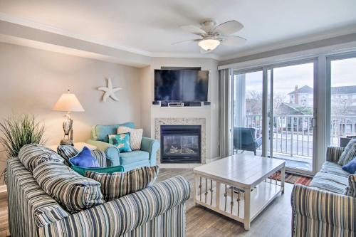 Ocean City Condo Spacious Balcony, Walk to Beach!