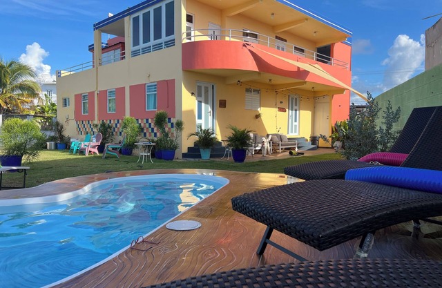 Ocean front home with 3 suites, salt water pool, gated and Wifi.