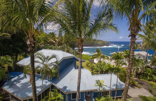 Ocean View Black Sand Beach House steps away from Kehena black sand beach