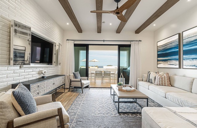 Oceanview 2BD residence with a spacious terrace