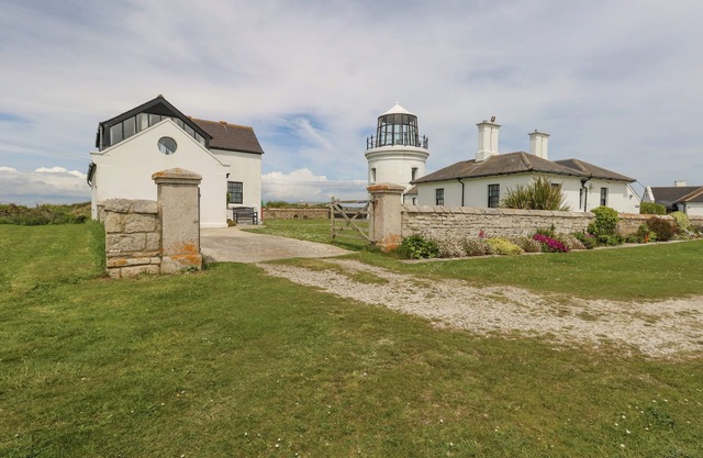Alter höherer Leuchtturm Branscombe Lodge, PORTLAND BILL